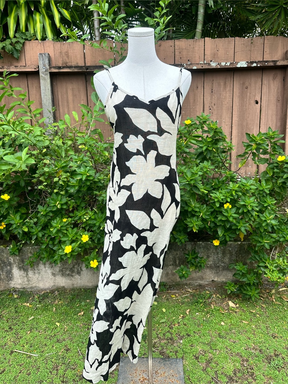GILLIA Hawaii 🌺 Linen Floral Dress Size P